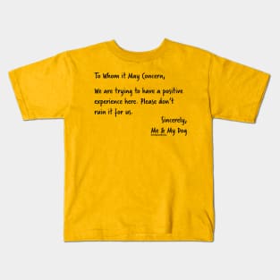 Positive Experience - Black Text Kids T-Shirt